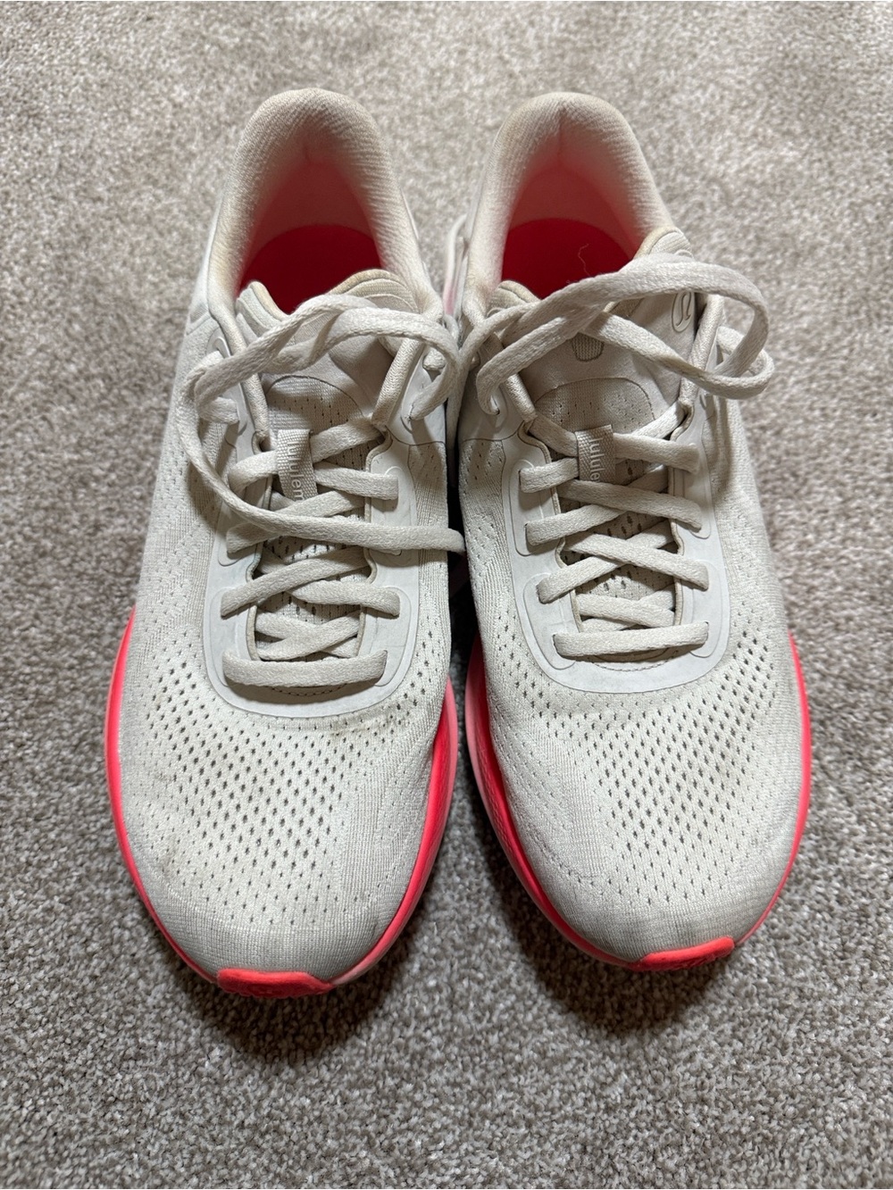 lululemon athletica White Running Shoes with Pink Accents